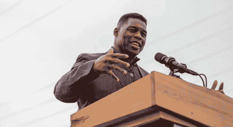 Herschel Walker speaks to supporters at a campaign rally in McDonough, Ga., on November 16, 2022