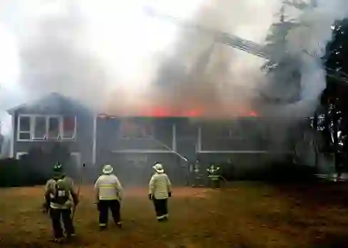 Ana Walshe's Former House Burns [Photo: Boston Herald]