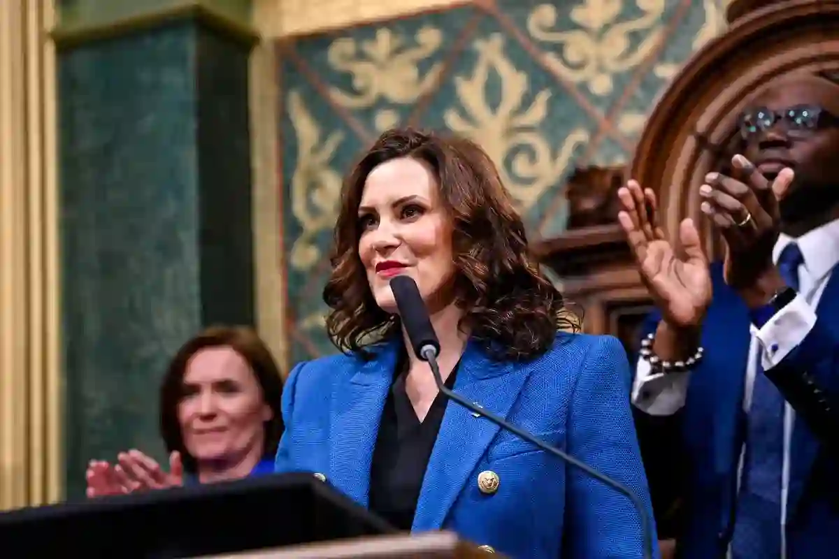 Michigan Governor Whitmer on $180 Checks [Photo: Detroit Free Press]