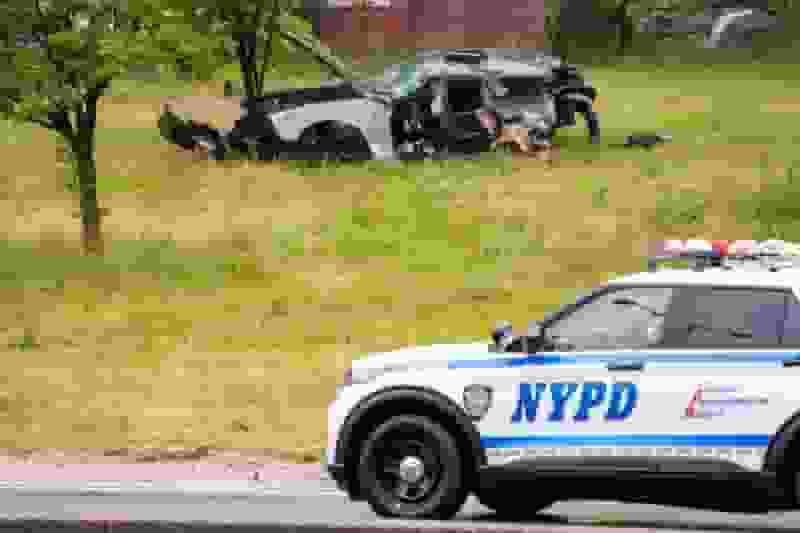 Both a man and woman were killed as a result of the deadly car crash accident on June 24, 2023. (Photo: New York Daily News)