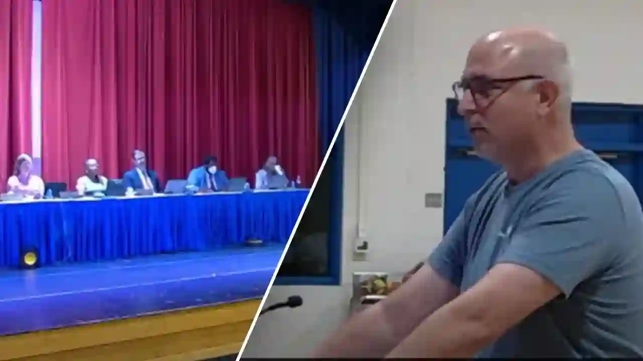 South Carolina Father Throws Chicken Feed at School Board Meeting in Protest Against Inappropriate School Books (Photo: Beaufort BOE The County Channel)