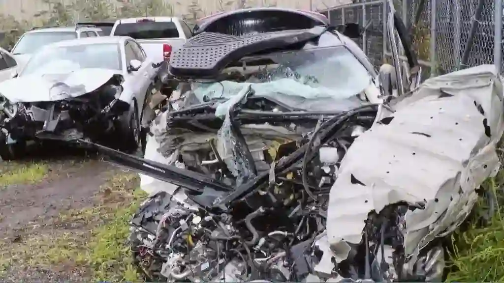 The horrific car crash in Ohio occurred around 5:30 a.m. on July 31, 2022, when Shirilla, who was 17 at the time, deliberately crashed her black Toyota Camry into a commercial building. (Photo: WKYC)