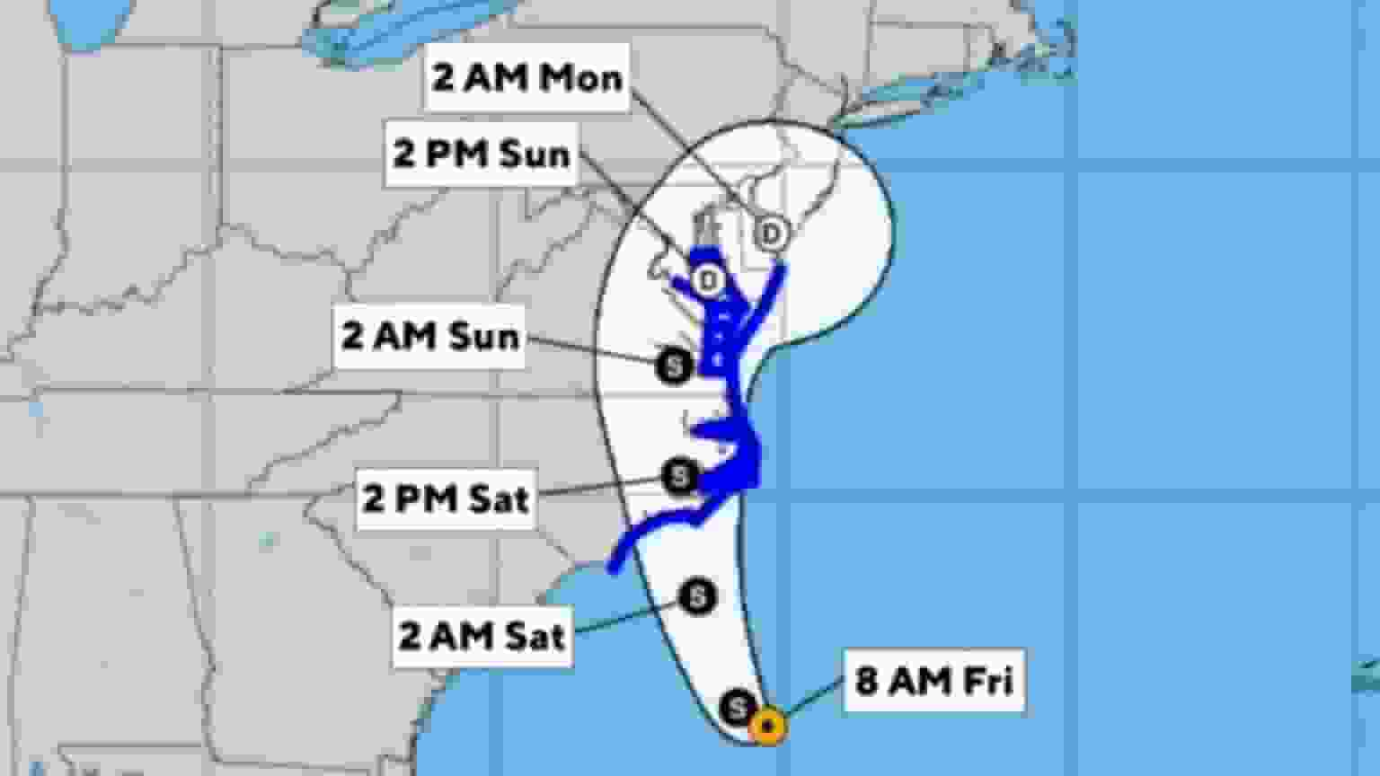 Tropical Storm Ophelia Moves To The East Coast Bringing Dangerous