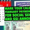 Social Security Payments in February