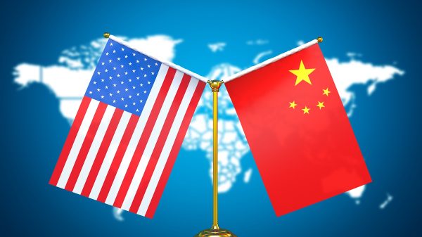 US and China flags