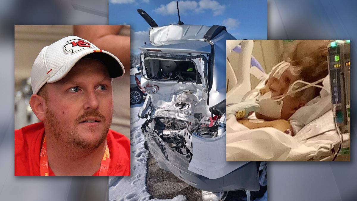 Kansas City Chiefs Coach Britt Reid and Ariel Young in hospital