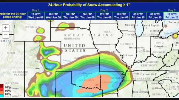 Snow Map Shows Southern States To Face The Most Severe Impact This Week